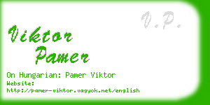 viktor pamer business card